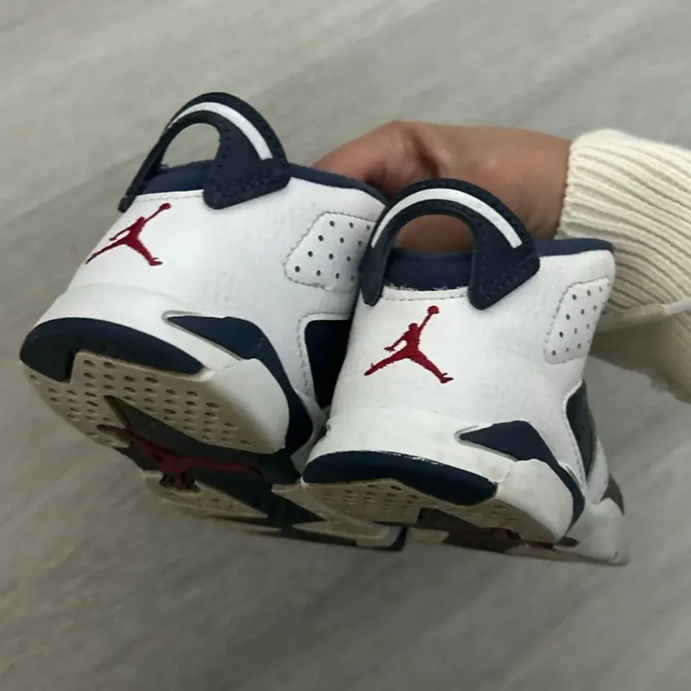 Jordan 6 Retro TD Olympic Baby Shoes Size 6c